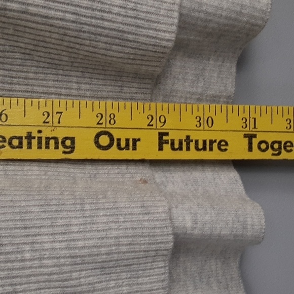 Loft Oversized Silver Gray Hight Neck Ribbed Sweater - Picture 4 of 8